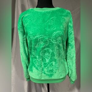 Dr. Seuss Grinch Vibrant Green Women's Cowl Sweater